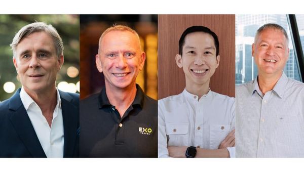 Sustainable travel proponent (from left): Yaana Ventures' Willem Niemeijer, Exo Travel’s Hamish Keith, Tribe Tours' Yock Song Law and Intrepid Travel’s Mike Steward.